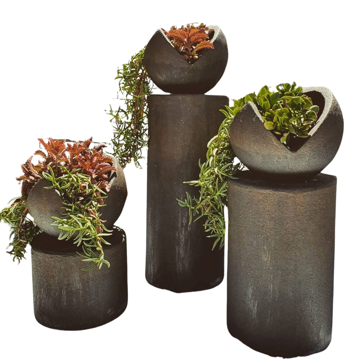 pedestal planter pots Luna sphere pedestal planter – Lots of Pots Lynnwood